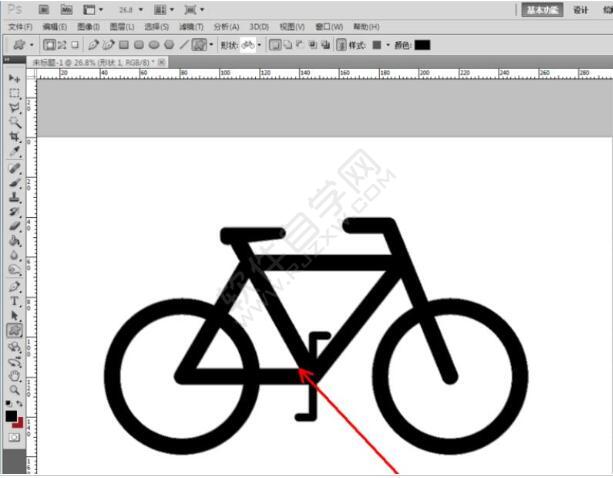 PS怎么绘制一个自行车图标