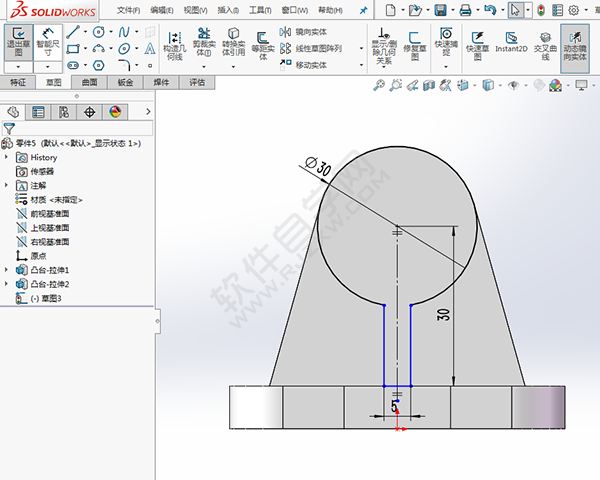 solidworks怎么绘制轴承底坐零件