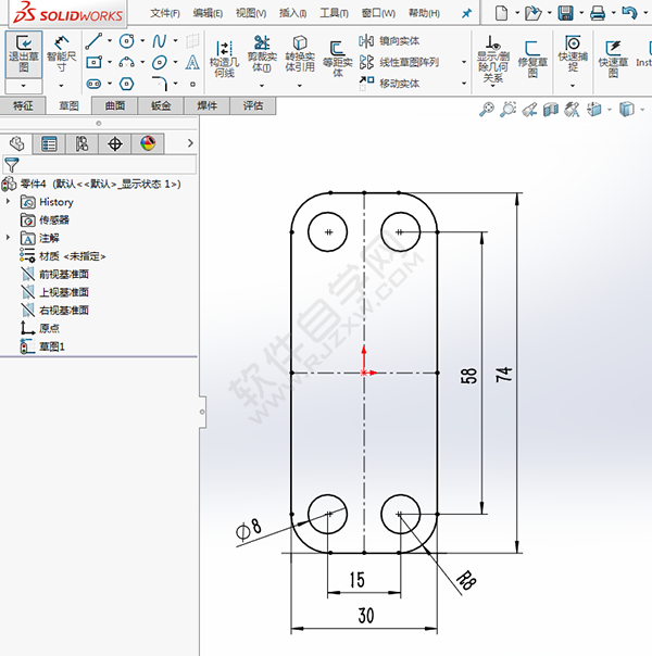 SolidWorks建模练习题用拉伸切除