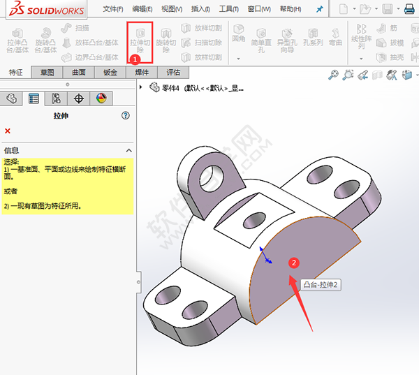 SolidWorks建模练习题用拉伸切除