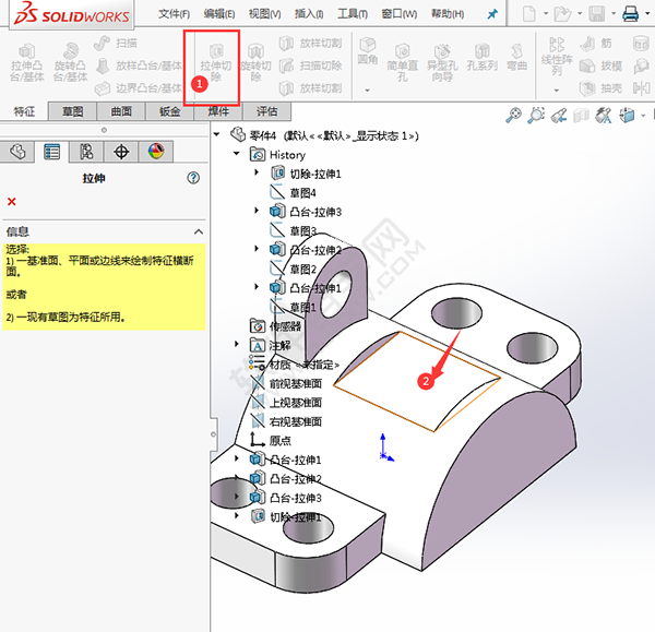 SolidWorks建模练习题用拉伸切除