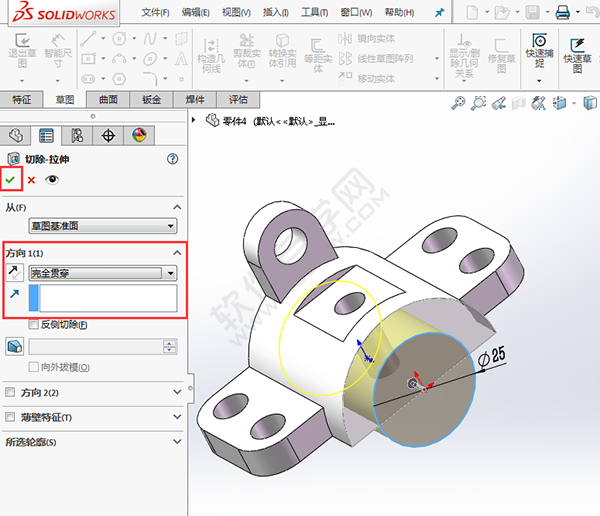 SolidWorks建模练习题用拉伸切除