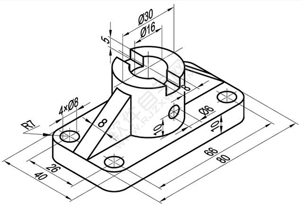 solidworks倒圆、切除与筋绘制实体