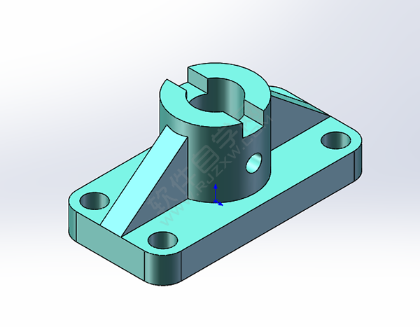 solidworks倒圆、切除与筋绘制实体