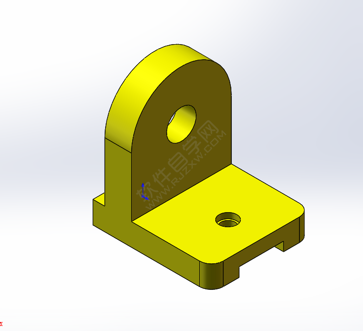 solidworks倒圆角拉伸绘制零件的方法