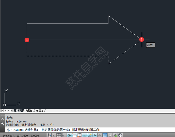 在CAD中怎么画箭头