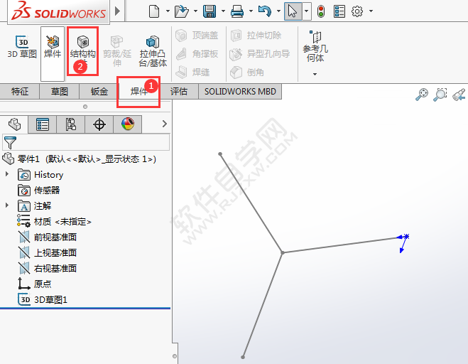 solidworks的方形管怎么生成