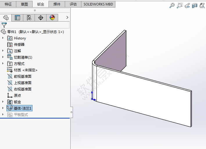 solidworks钣金上怎么拉伸切除