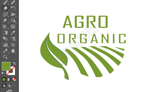 ai绘制AGRO树叶标识