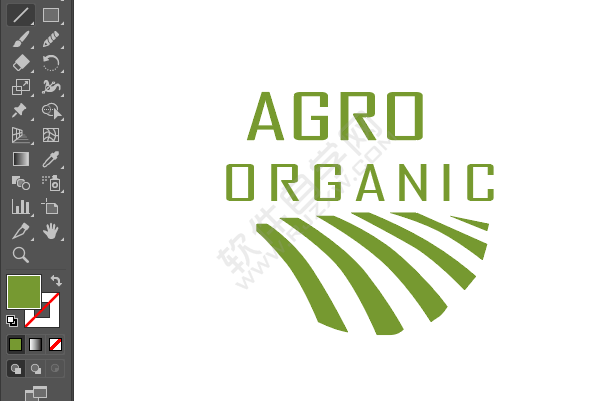 ai绘制AGRO树叶标识