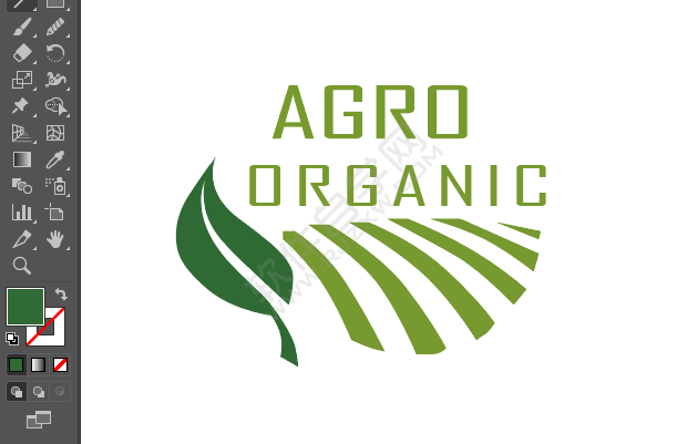 ai绘制AGRO树叶标识