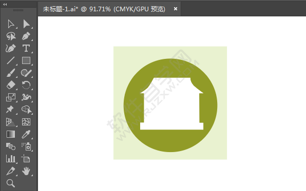 ai绘制会堂标识的方法