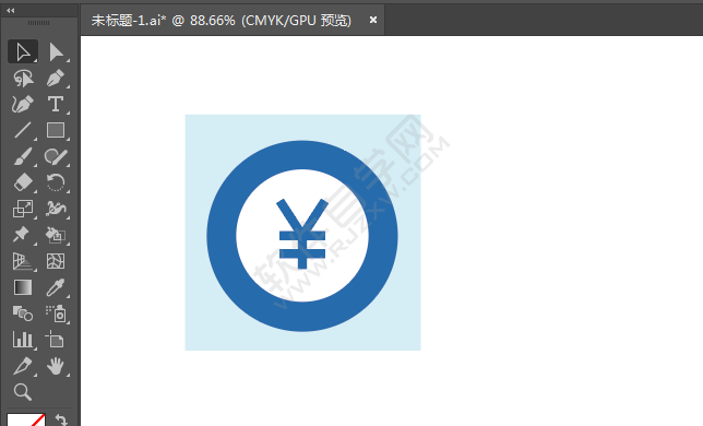 ai画收银标识的方法