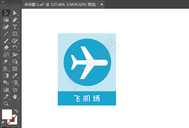 ai绘制飞机场标识的方法