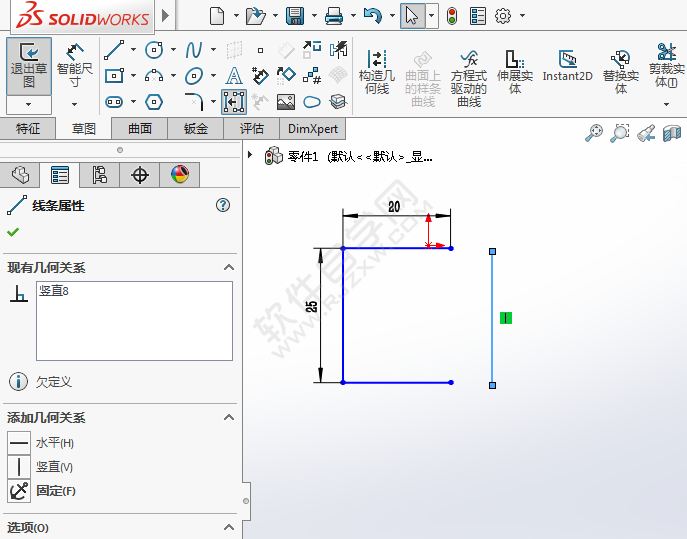 solidworks怎么把矩形的边分离出来