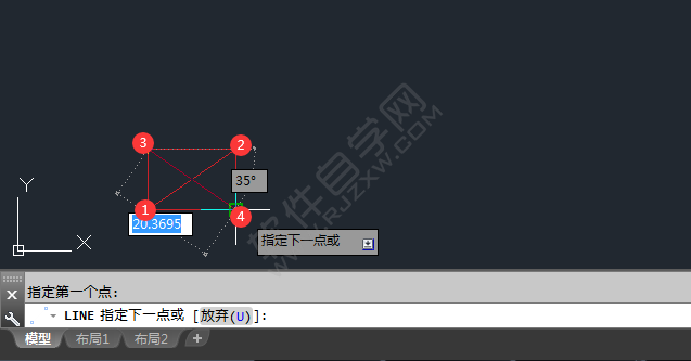 cad矩形里面一个叉怎么画又是什么意思