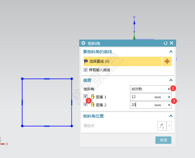 ug草图怎么倒斜角