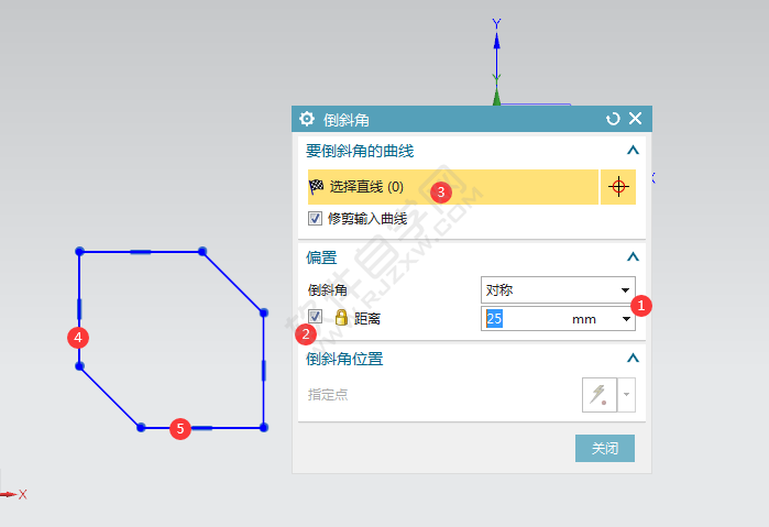 ug草图怎么倒斜角