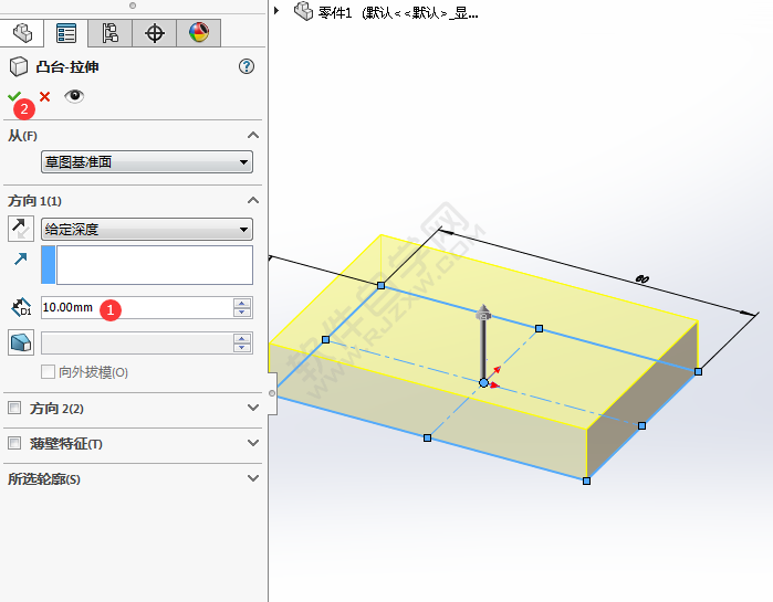 solidworks怎样直接拉伸面