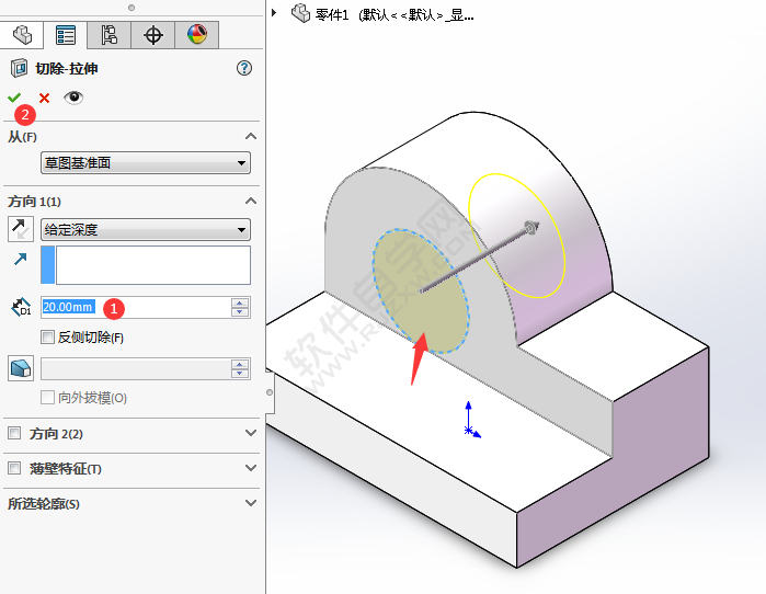 solidworks怎样直接拉伸面