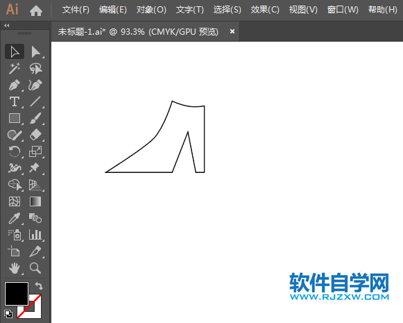 高跟女鞋简笔画用AI绘制的方法