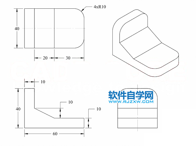 solidworks拉伸倒圆角画图