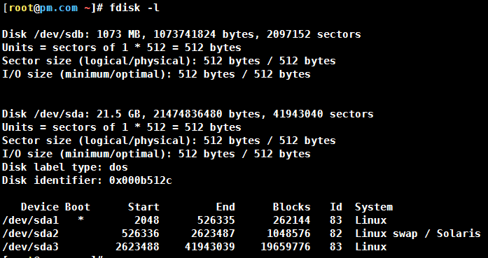 Linux使用fdisk实现磁盘分区过程图解