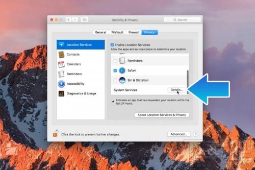 macOS Sierra如何禁用/启用“基于位置的建议”