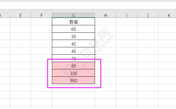 EXCEL单元格大于70设置为浅红色填充的方法