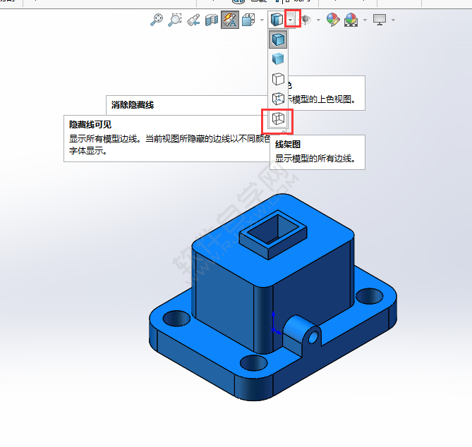 solidworks怎么显示模型的所有线框