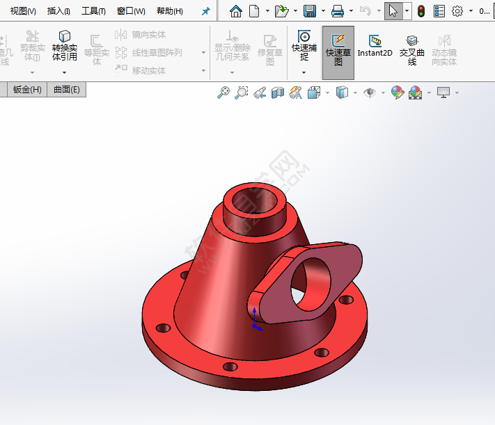 solidworks怎么查看零件的上视图