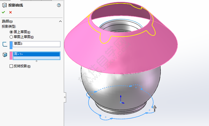 SolidWorks曲面练习花瓶零件的做题步骤