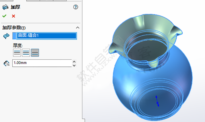 SolidWorks曲面练习花瓶零件的做题步骤