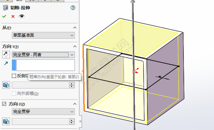 SolidWorks台阶立方体零件的做题步骤