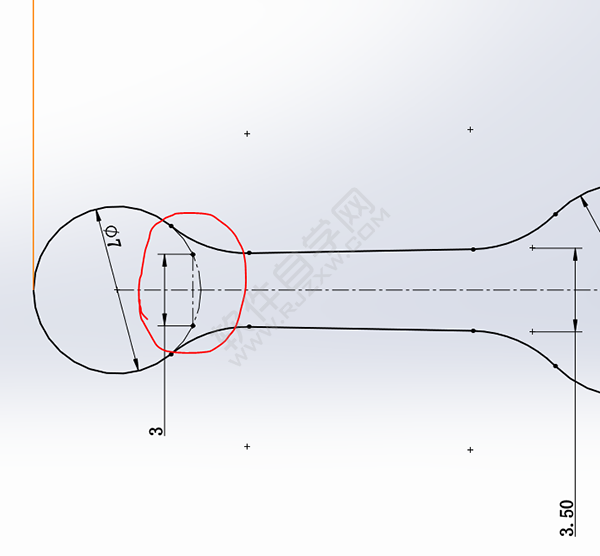 用SolidWorks画一个夹子，用曲面的方法。