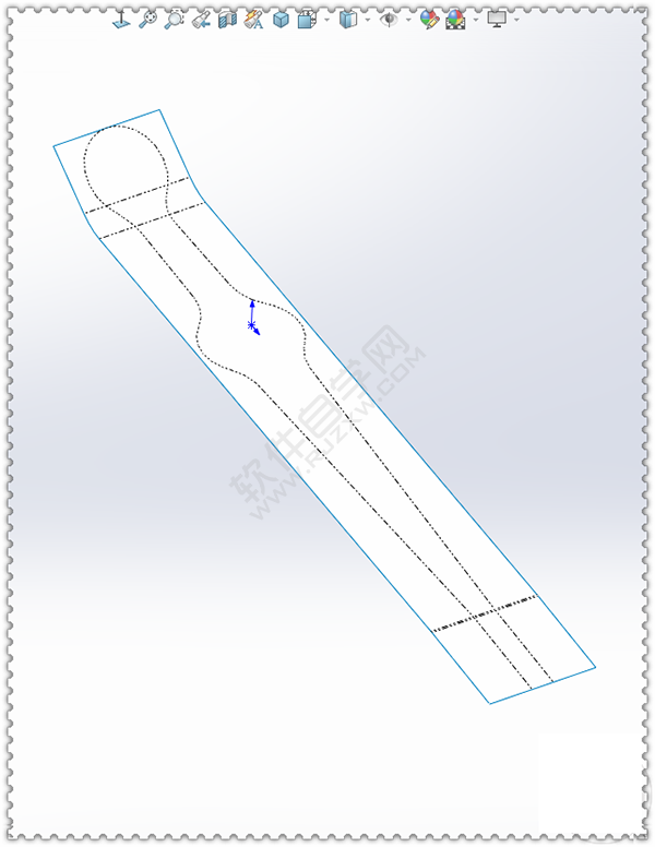 用SolidWorks画一个夹子，用曲面的方法。