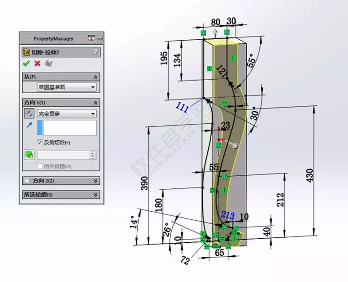 solidWorks建模练习拉伸切除一张桌子