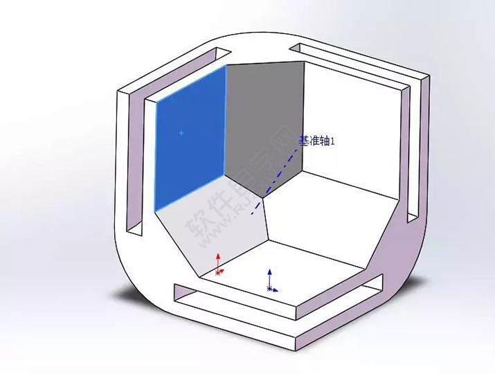 SolidWorks建模3D13-H01拉伸、圆角、倒角、基准轴、镜像