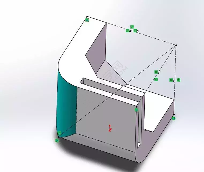 SolidWorks建模3D13-H01拉伸、圆角、倒角、基准轴、镜像