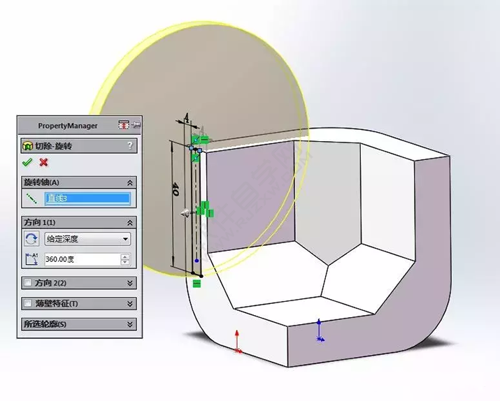 SolidWorks建模3D13-H01拉伸、圆角、倒角、基准轴、镜像