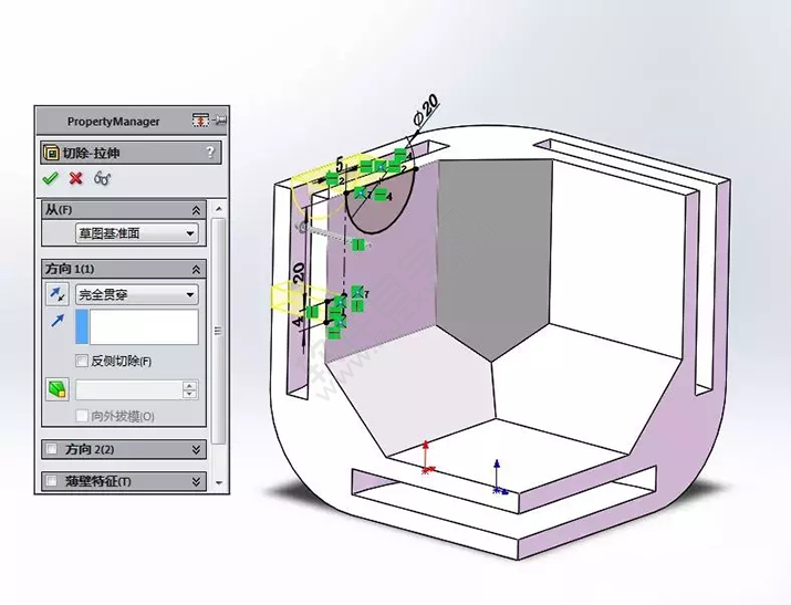 SolidWorks建模3D13-H01拉伸、圆角、倒角、基准轴、镜像