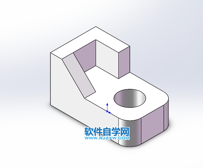 solidworks使用倒角完成斜面实体