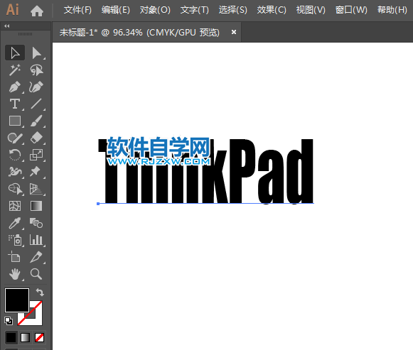 ai绘制ThinkPad标志的方法与步骤