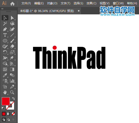 ai绘制ThinkPad标志的方法与步骤