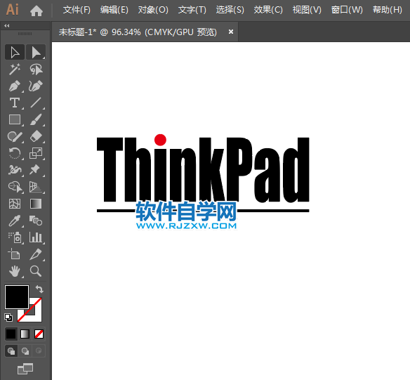 ai绘制ThinkPad标志的方法与步骤