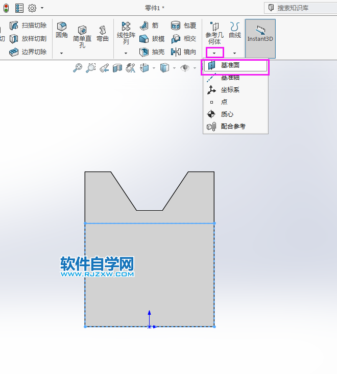 用solidworks绘制实体可以放样特征完成