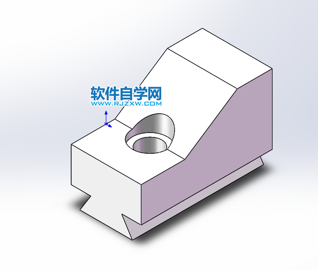 solidworks完全贯穿两的切除方法，新手必学