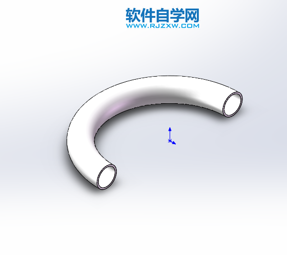 解答一位粉丝新手solidworks绘制180度管道方法