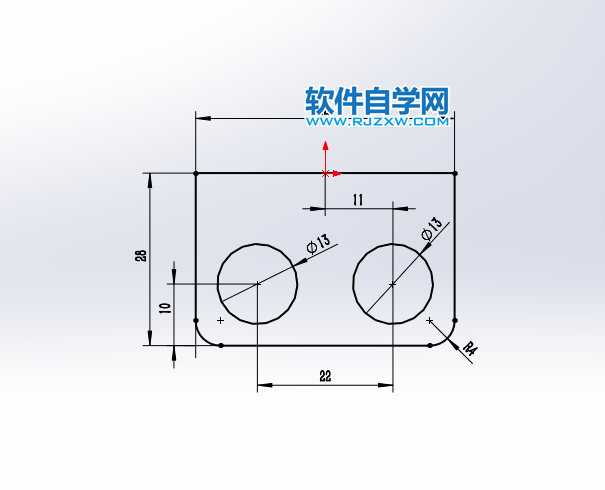 solidworks使用拉伸凸台、筋、拉伸切除绘零件图