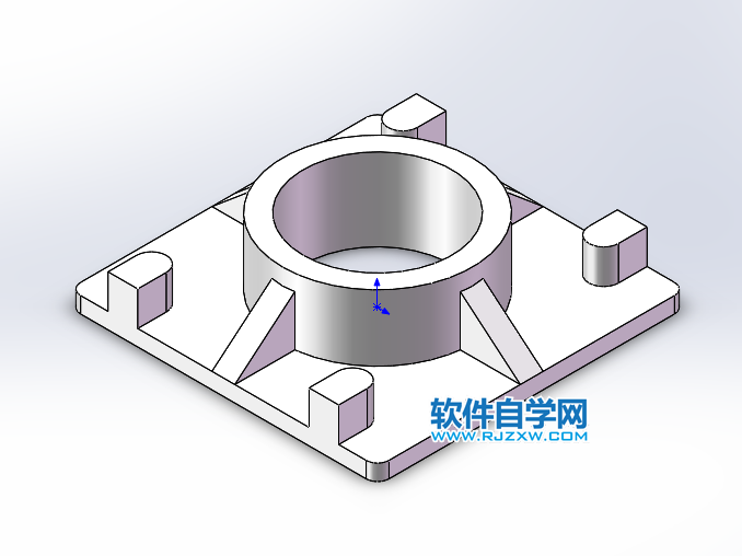 solidworks新手学习筋、阵列、拉伸练习